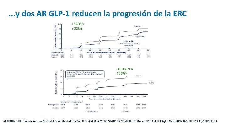 . . . y dos AR GLP-1 reducen la progresión de la ERC LEADER