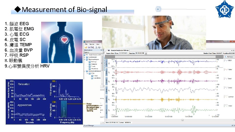 u. Measurement of Bio-signal 1. 腦波 EEG 2. 肌電位 EMG 3. 心電 ECG 4.