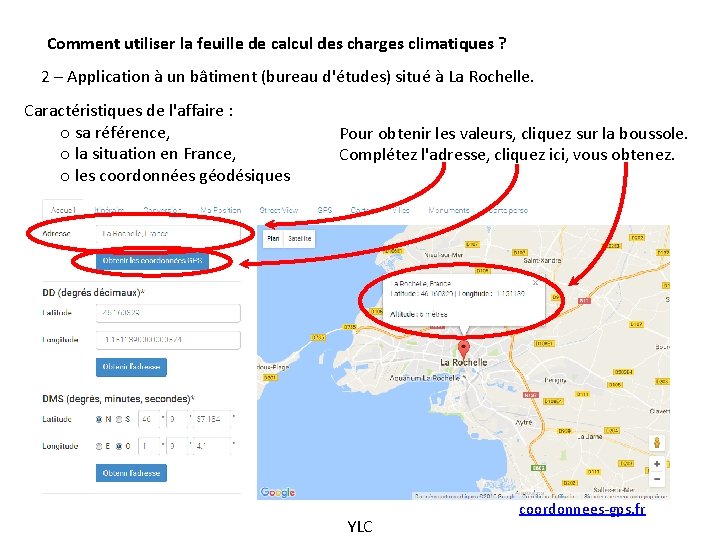 Comment utiliser la feuille de calcul des charges climatiques ? 2 – Application à