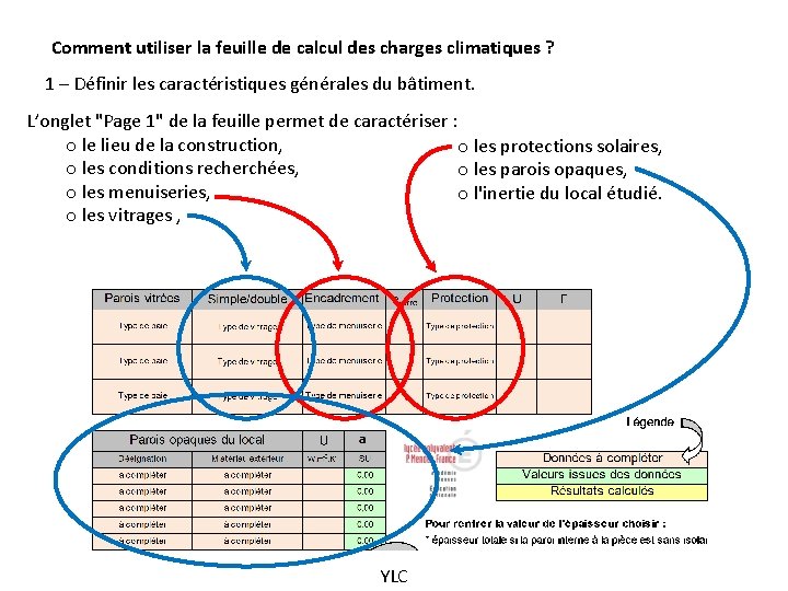 Comment utiliser la feuille de calcul des charges climatiques ? 1 – Définir les