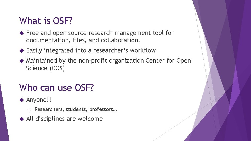 What is OSF? Free and open source research management tool for documentation, files, and