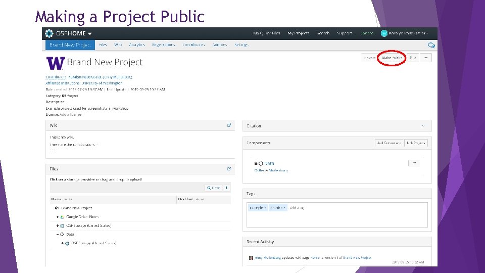 Making a Project Public 