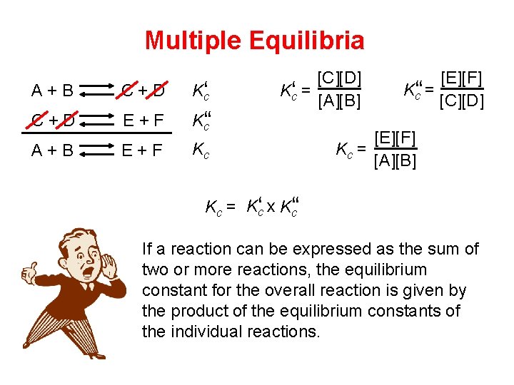 Multiple Equilibria A + B C + D Kc‘ C + D E +