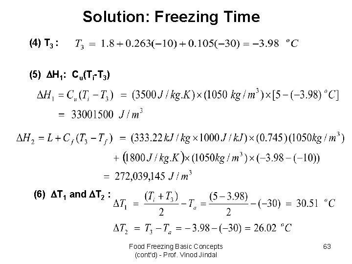 Solution: Freezing Time (4) T 3 : (5) H 1: Cu(Ti-T 3) (6) T