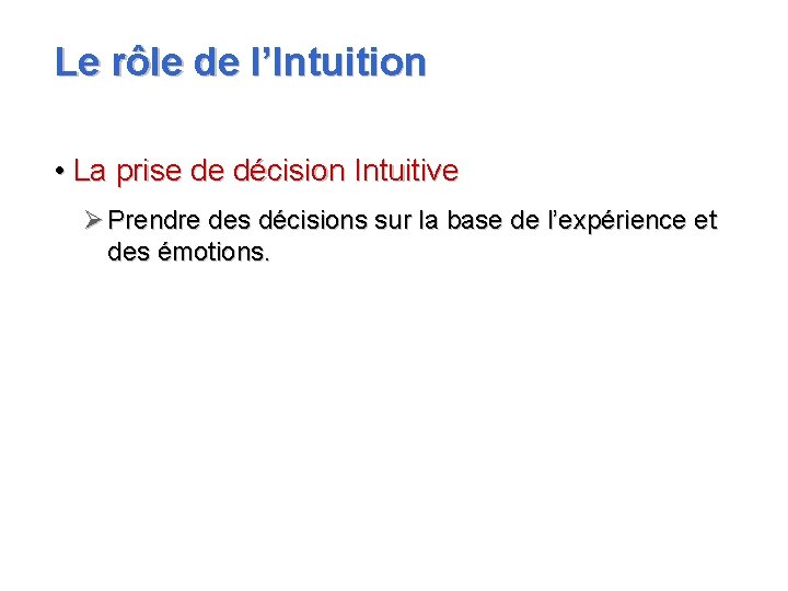 La prise de dcision Cours de Management L