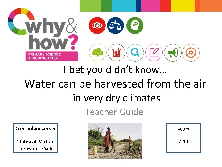 I bet you didn’t know… Water can be harvested from the air in very