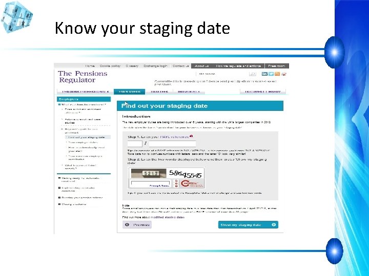 Know your staging date 