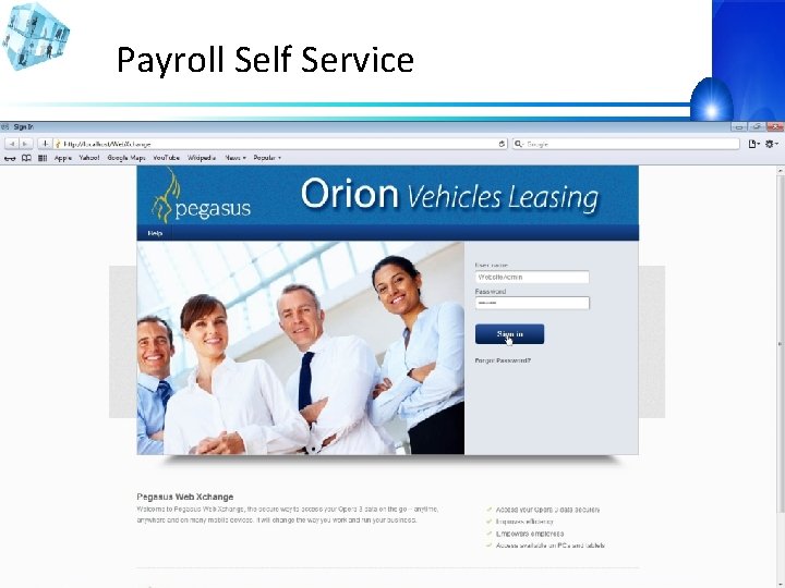 Payroll Self Service Pegasus Web Xchange – Overview 