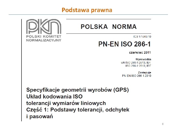 WYKAD 6 Tolerancje i pasowania W prezentacji wykorzystano