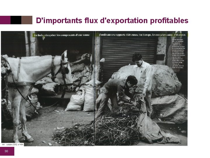 D'importants flux d'exportation profitables 30 