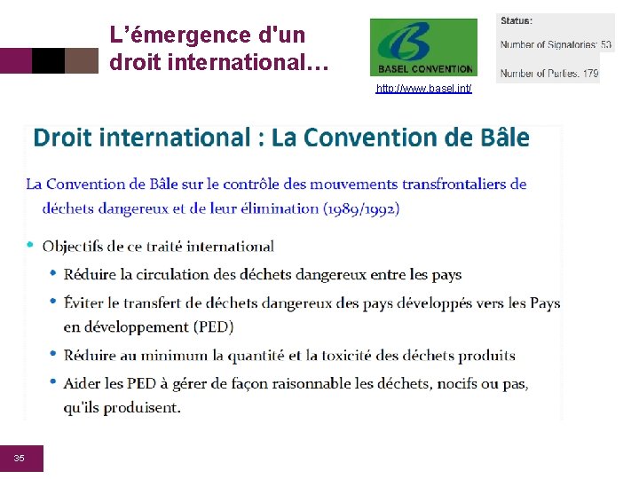 L’émergence d'un droit international… http: //www. basel. int/ 35 