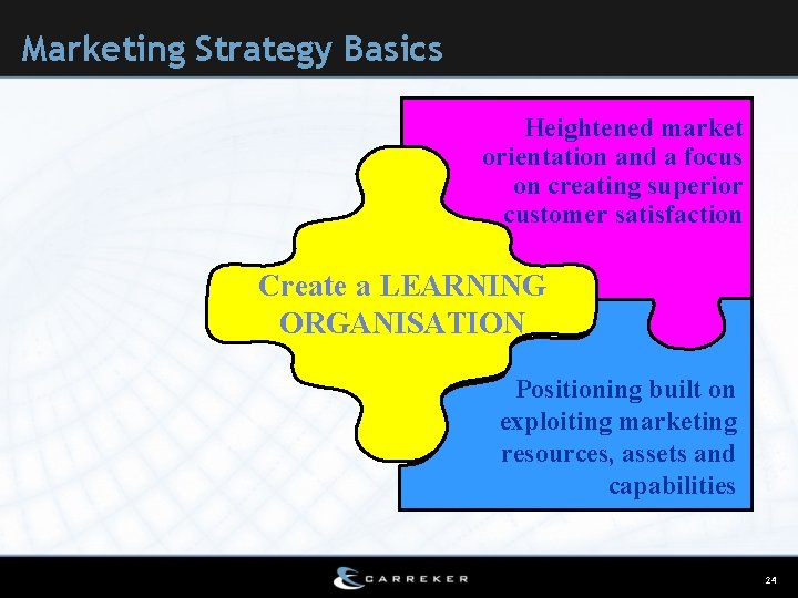 Marketing Strategy Basics Heightened market orientation and a focus on creating superior customer satisfaction