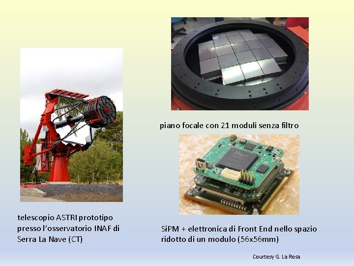 piano focale con 21 moduli senza filtro telescopio ASTRI prototipo presso l’osservatorio INAF di