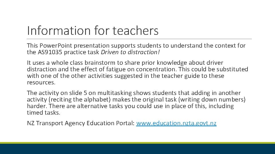 Information for teachers This Power. Point presentation supports students to understand the context for