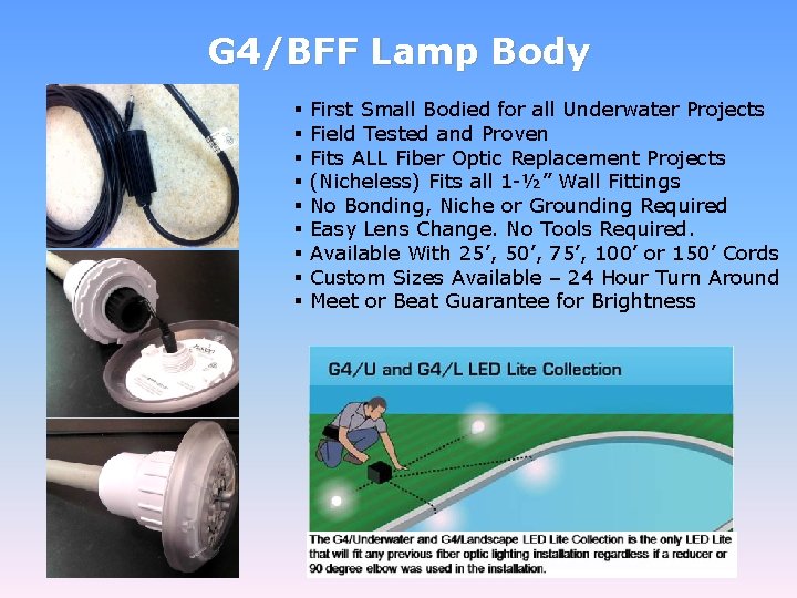 G 4/BFF Lamp Body § § § § § First Small Bodied for all
