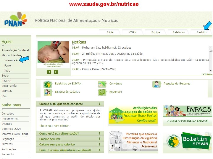 www. saude. gov. br/nutricao 2 