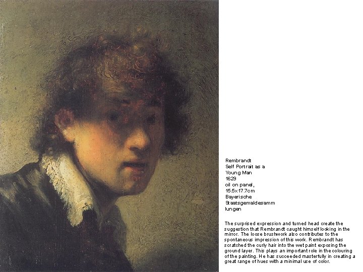 Rembrandt Self Portrait as a Young Man 1629 oil on panel, 15. 5 x