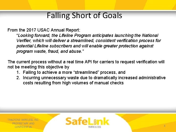 Falling Short of Goals From the 2017 USAC Annual Report: “Looking forward, the Lifeline