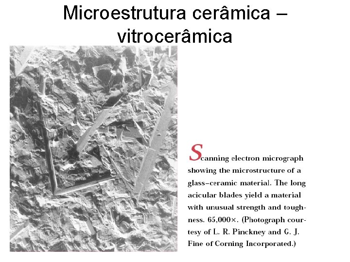 Microestrutura cerâmica – vitrocerâmica 