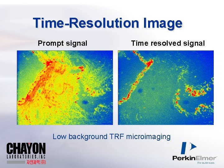 Time-Resolution Image Prompt signal Time resolved signal Low background TRF microimaging 