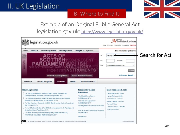 II. UK Legislation B. Where to Find It Example of an Original Public General