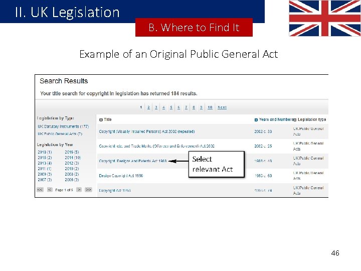 II. UK Legislation B. Where to Find It Example of an Original Public General