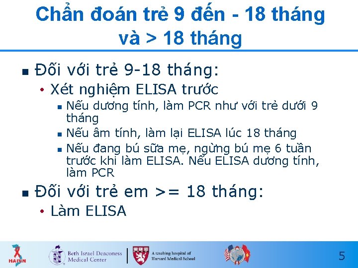 Chẩn đoán trẻ 9 đến - 18 tháng và > 18 tháng n Đối Chẩn đoán trẻ 9 đến - 18 tháng và > 18 tháng n Đối