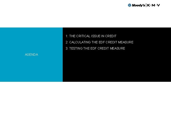 2 Measuring & Managing Credit Risk: Understanding the EDF™ Credit Measure for Public Firms