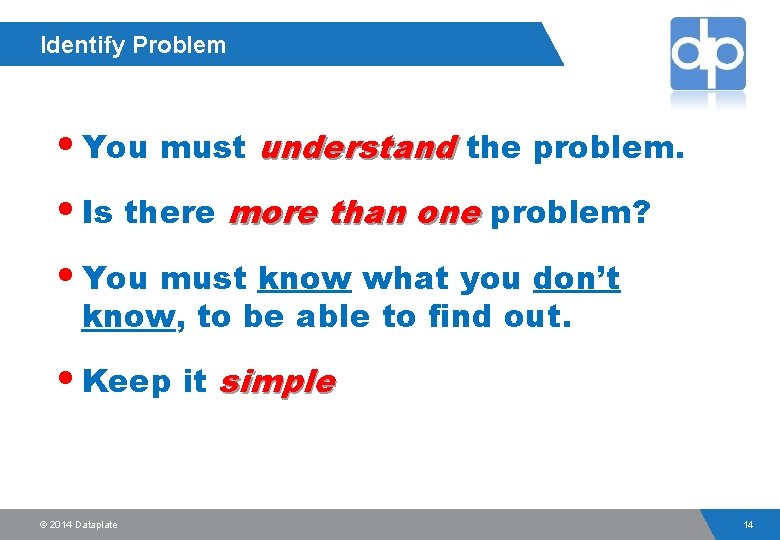 Identify Problem • You must understand the problem. • Is there more than one