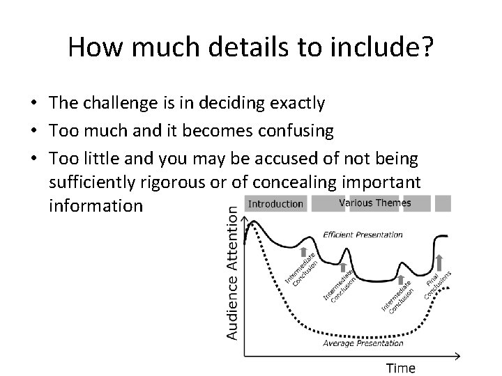 How much details to include? • The challenge is in deciding exactly • Too How much details to include? • The challenge is in deciding exactly • Too