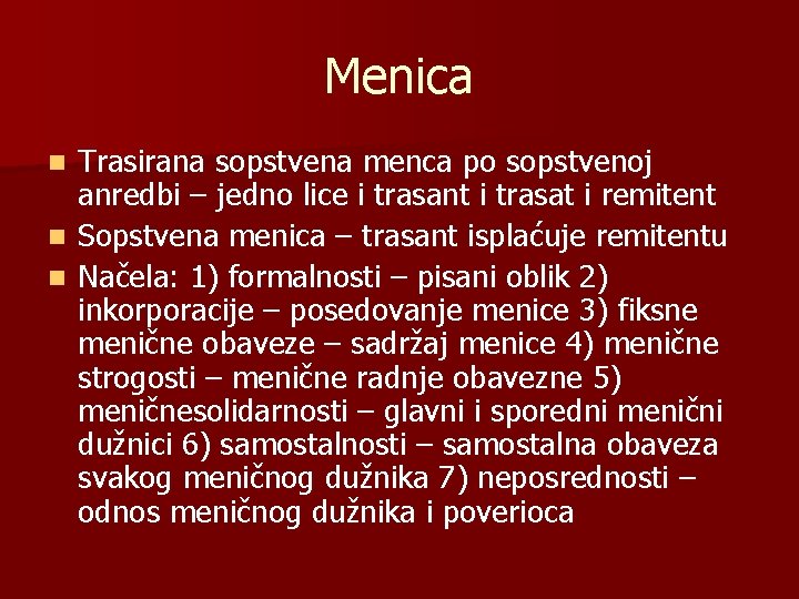 Menica Trasirana sopstvena menca po sopstvenoj anredbi – jedno lice i trasant i trasat