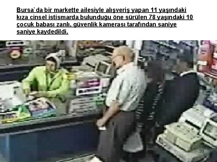 Bursa`da bir markette ailesiyle alışveriş yapan 11 yaşındaki kıza cinsel istismarda bulunduğu öne sürülen