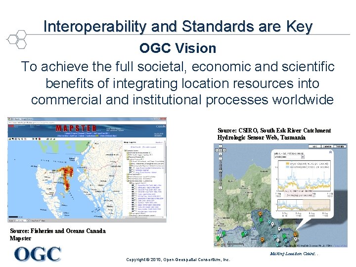 Use of Open Geospatial Consortium OGC Standards in