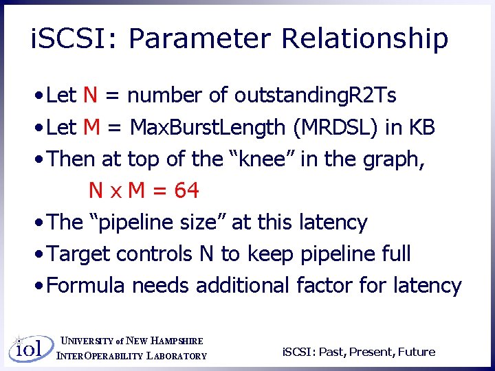 i. SCSI: Parameter Relationship • Let N = number of outstanding. R 2 Ts