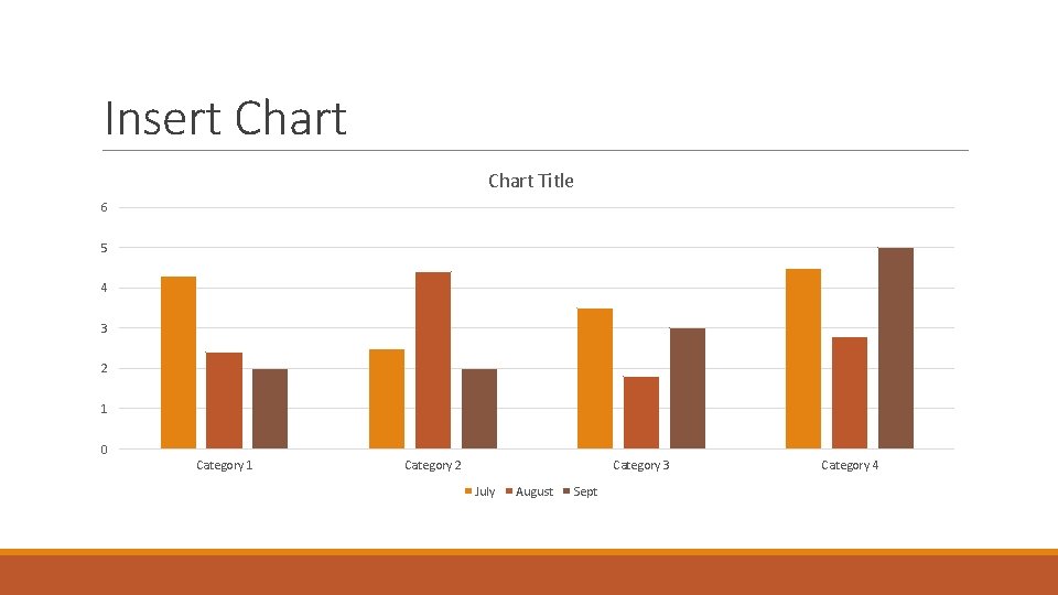 Insert Chart Title 6 5 4 3 2 1 0 Category 1 Category 2