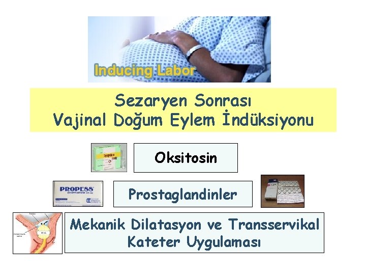 Sezaryen Sonrası Vajinal Doğum Eylem İndüksiyonu Oksitosin Prostaglandinler Mekanik Dilatasyon ve Transservikal Kateter Uygulaması