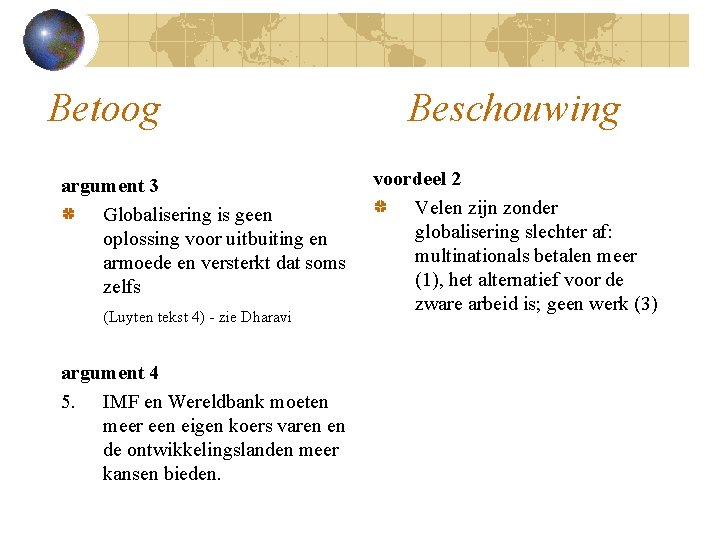 Schrijfplan Globalisering Voorbeeld Voor Een Beschouwing En Een