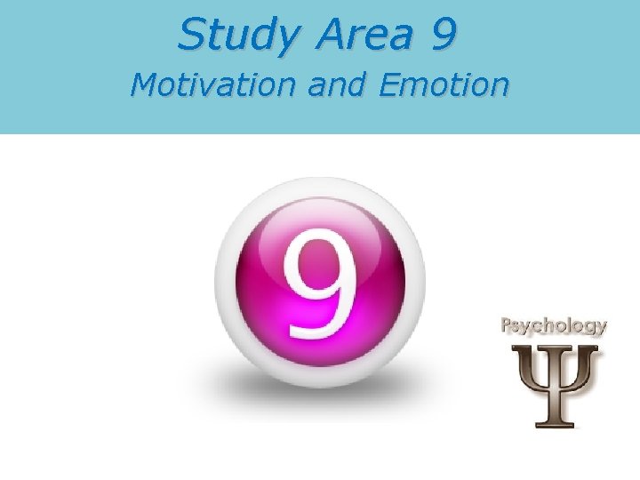 Study Area 9 Motivation and Emotion 