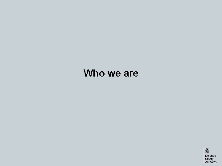 Who we are 