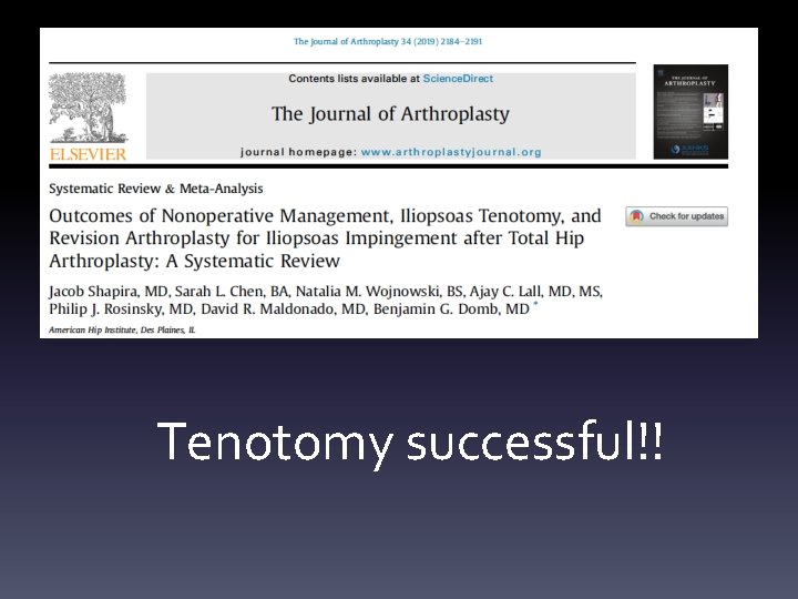 Tenotomy successful!! 