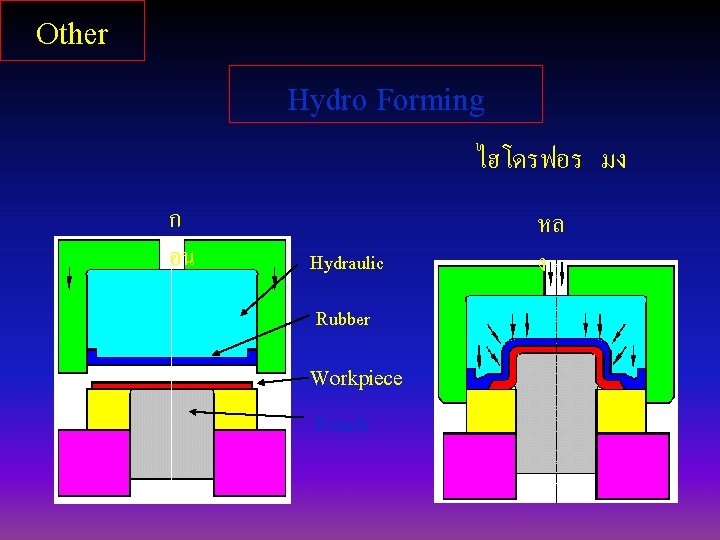 Other Hydro Forming ไฮโดรฟอร มง ก อน Hydraulic Rubber Workpiece Punch หล ง 