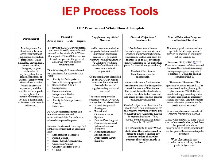 IEP Process Tools 