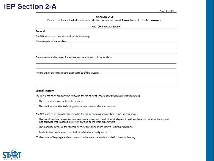 IEP Section 2 -A 