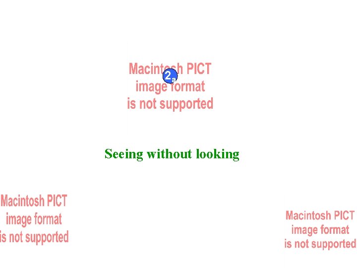 2 a Seeing without looking 