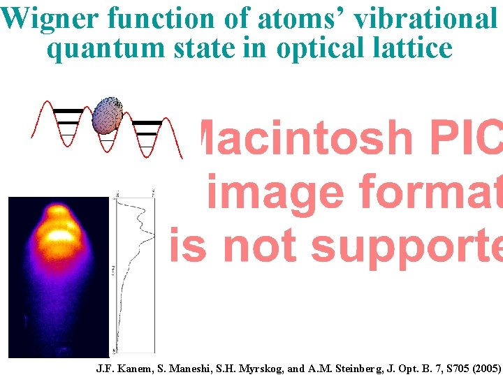 Wigner function of atoms’ vibrational quantum state in optical lattice J. F. Kanem, S.