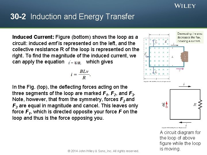 30 -2 Induction and Energy Transfer Induced Current: Figure (bottom) shows the loop as