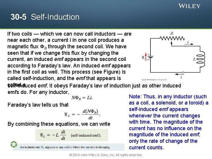 30 -5 Self-Induction If two coils — which we can now call inductors —