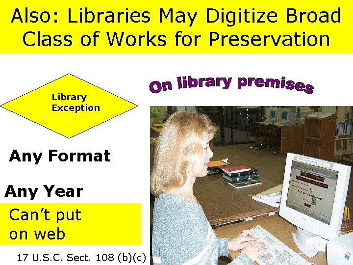 Also: Libraries May Digitize Broad Class of Works for Preservation Library Exception Any Format