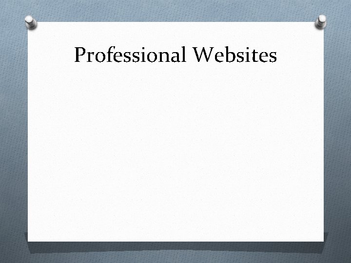 Professional Websites 