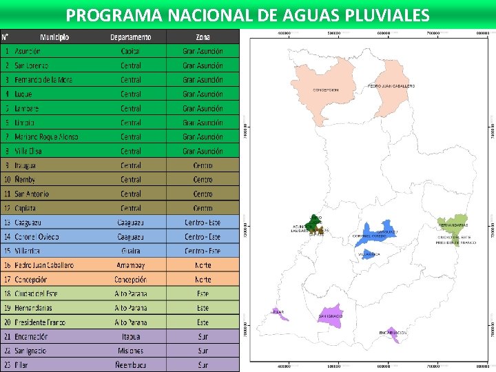 PROGRAMA NACIONAL DE AGUAS PLUVIALES PROGRAMA NACIONAL DE AGUAS PLUVIALES